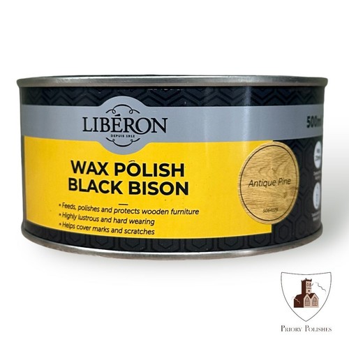 Liberon black bison wax polish - black,