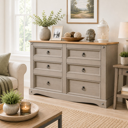 Corona grey chest - chest, drawers